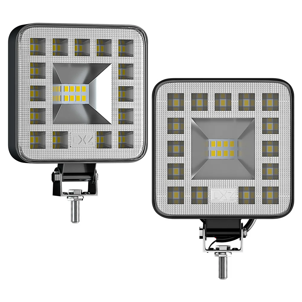 New work light 23LED 69W 12V 24V For Truck off-road Square spotlight car lights 4X4 Mini Ledbar 1/2/4PC daytime running lamp