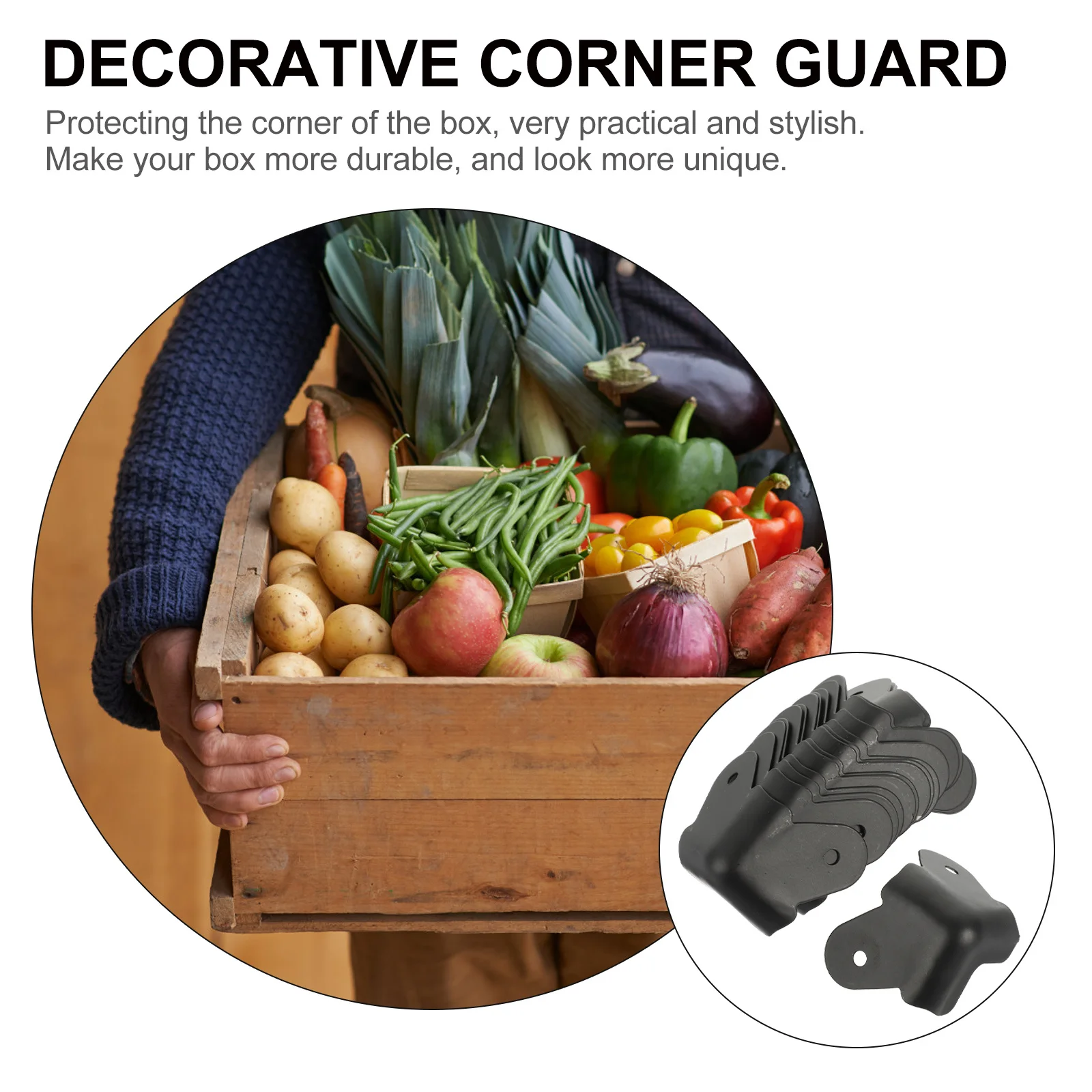 

16pcs Protector For Cabinet Speaker Box Safety Guard Wood Wrap Corner Iron Angle Guard Stage Speaker Protection Box Corner