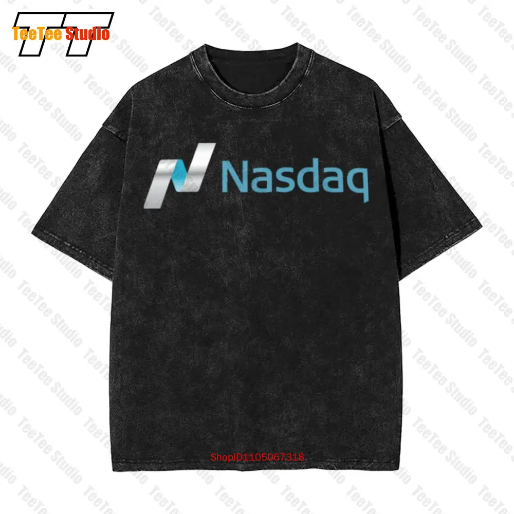 Винтажная футболка большого размера с логотипом Nasdaq Stock Market Investor Trader 01 HQEI