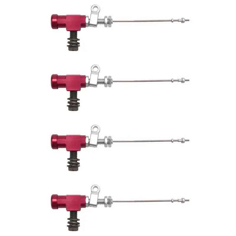 AB56-4X Motorcycle Hydraulic Clutch Master Cylinder Rod Brake Pump M10x1.25Mm Aluminum Red