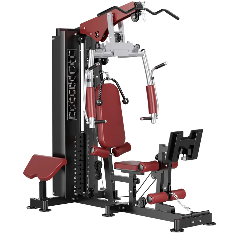 

Heavy-Duty Multifunction Strength Training Machine 73kg Countweight Cable Crossover With Triceps Station High Pull-down Machine