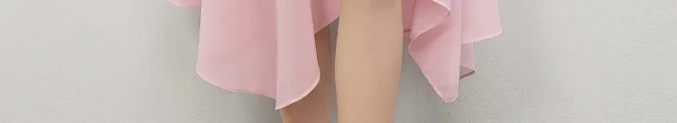 SENTUBILA Damen-Kleid, zweiteilig im Look, rosa, mit Rundhalsausschnitt, abnehmbarem Gürtel mit Perlenbesatz, asymmetrischem Saum und Chiffon-Tanktop-Design, 162LP5426 – Detail 2