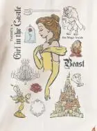 Sweat-shirt à col ras du cou en coton, imprimé dessin animé Disney la belle et la bête, nouveau pull streetwear automne/hiver