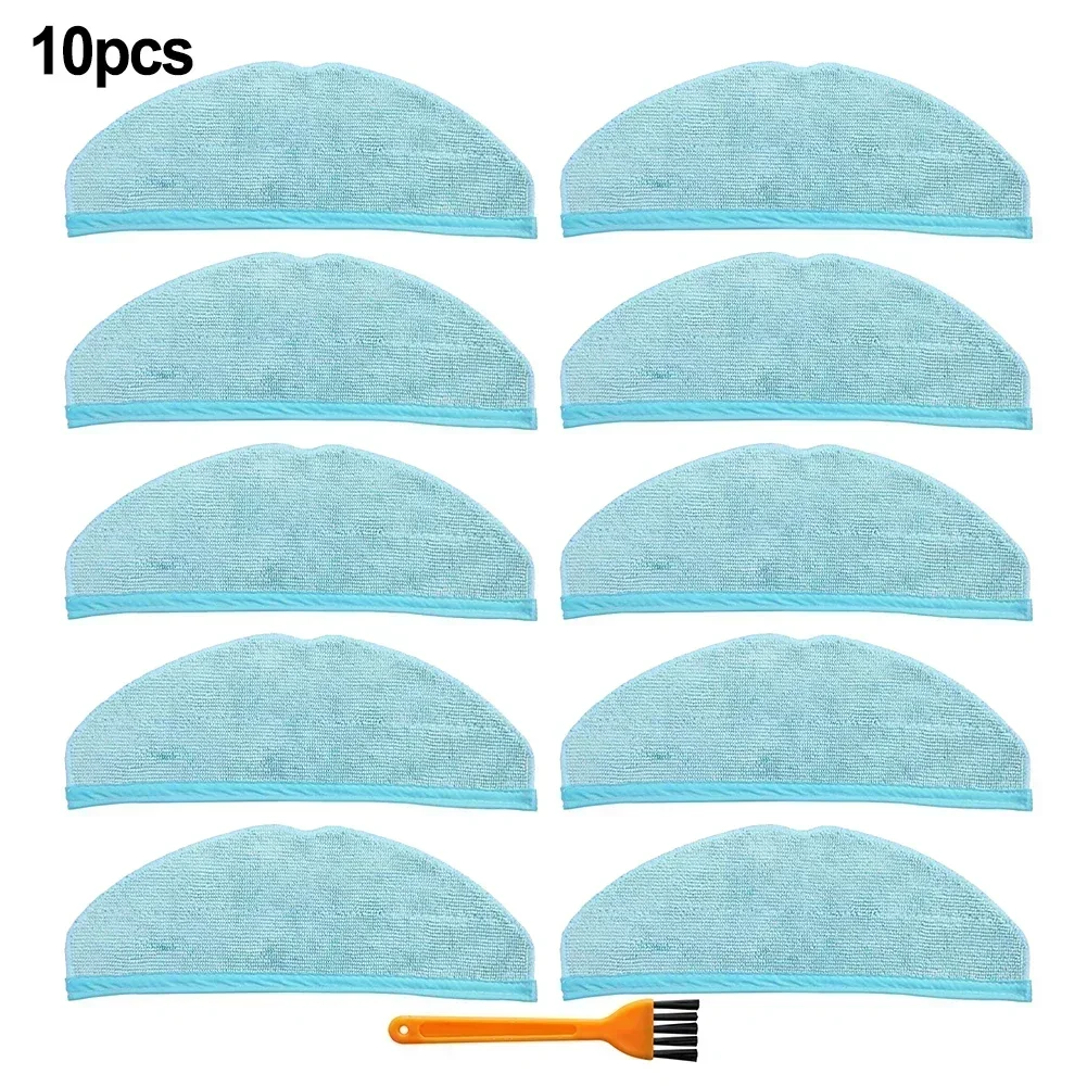 4/10pcs Microfiber Cloths With Cleaning Brush For Cecotec-Conga 8090 Ultra / 9090 AI Robot Household Appliances Vacuum Cleaner