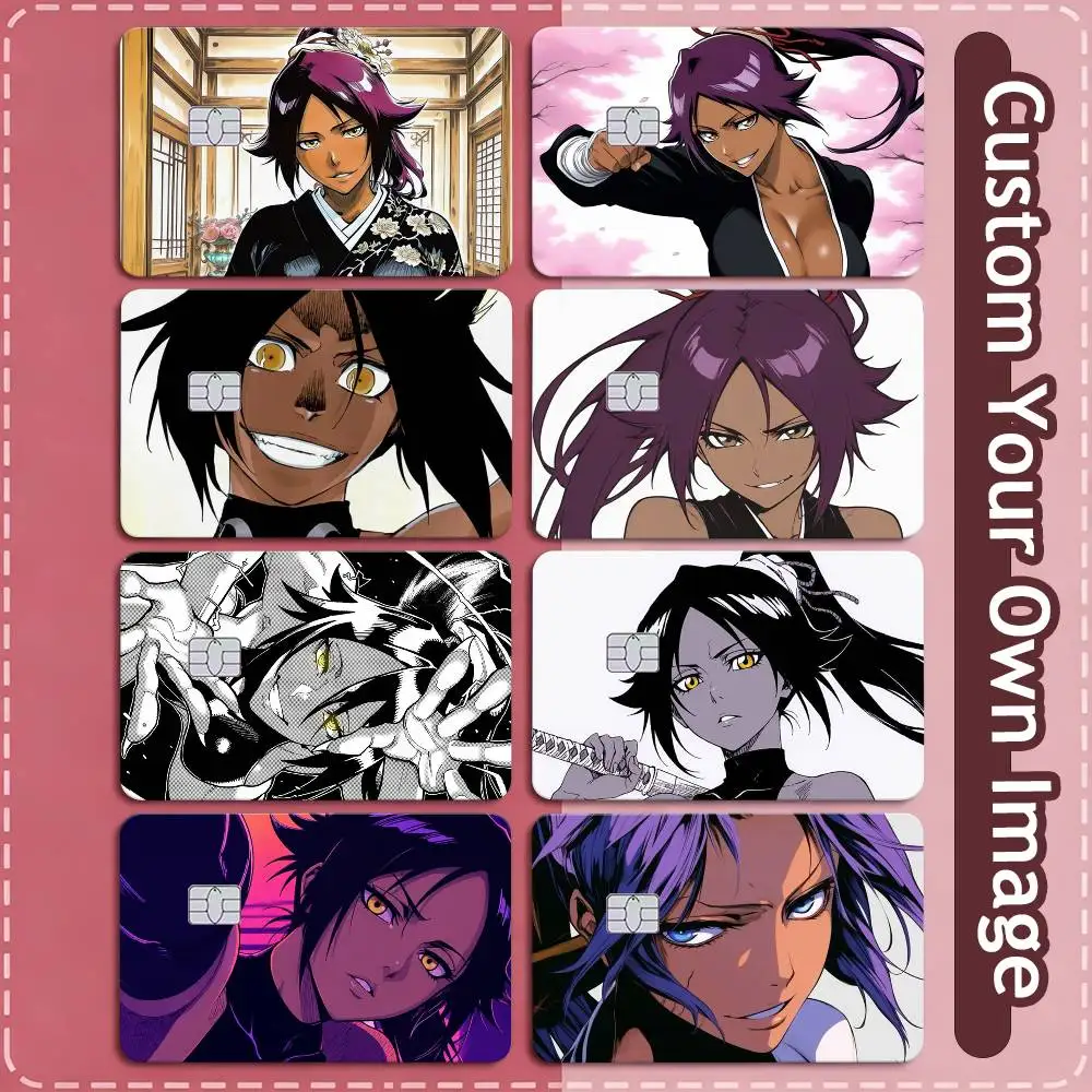 Yoruichi Shihouin Bleach Manga Credit Card HD Stickers Small Chip Waterproof Sticker Game Card Decal Gift