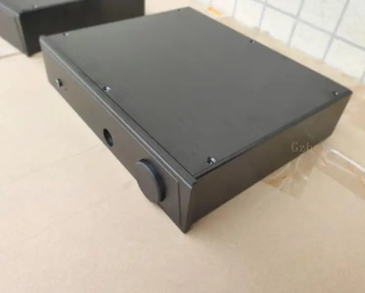 W320*H70mm black All aluminum power amplifier DIY chassis hifi preamplifier case headphone amp box install housing