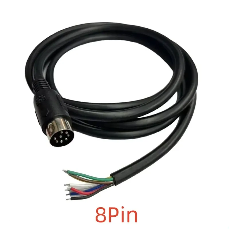 2M Length Injection Molded DIN Large Keyboard Plug S Terminal Line Male Plug 3P 4P 5 Pin 6P 7P 8 Pin MIDI Connector