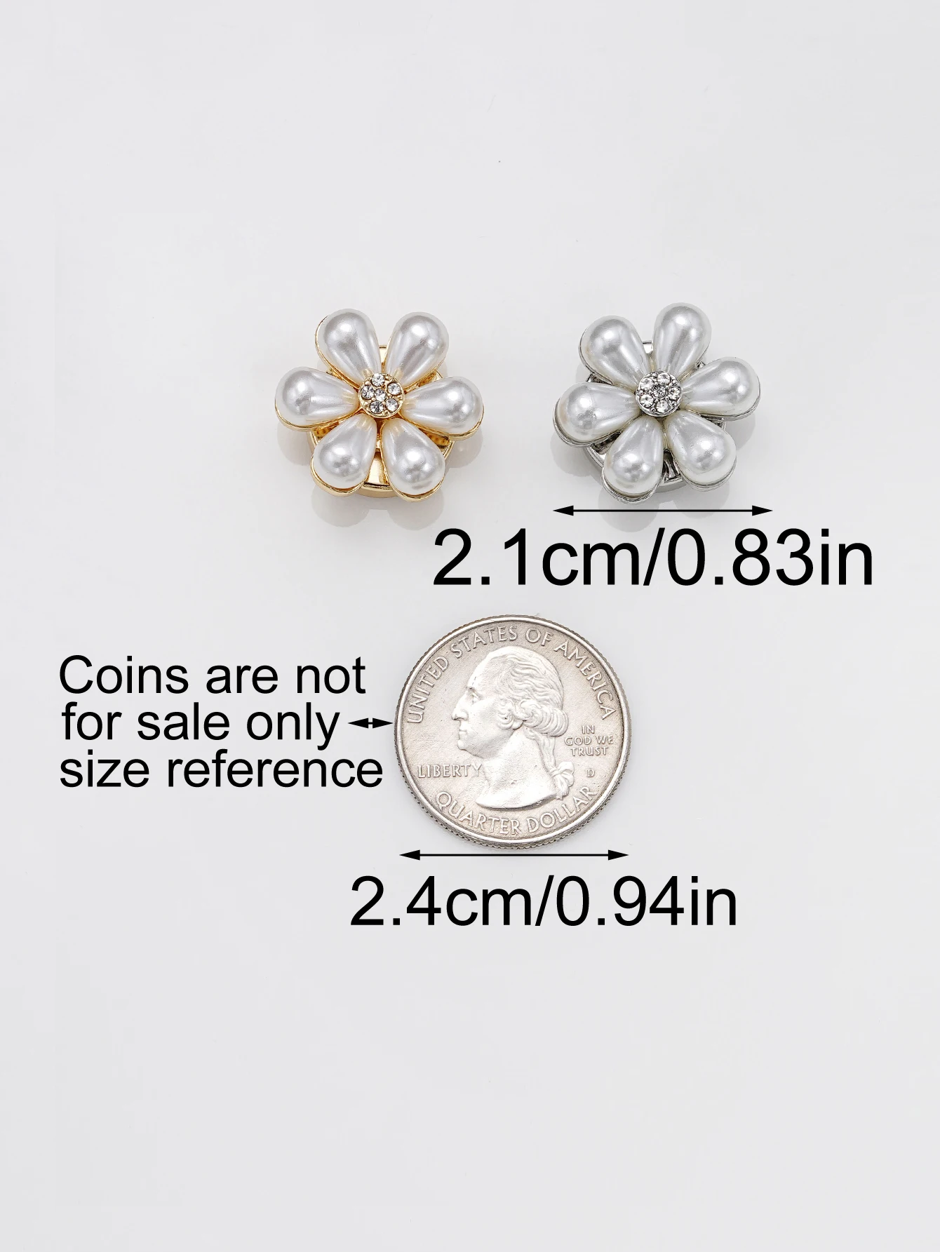 1/2/4pcs Rhinestone Cufflinks Luxury Button Cover Shirt Button Clip for Women Dresses Decorative Buttons Bling Cuff Links