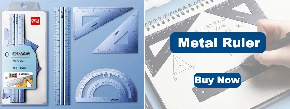 Deli Edelstahl-Metall-Lineal 15/20/30cm Gerade Lineale für Schulkinder Präzisionsmess- und Zeichenwerkzeug – Detail 2