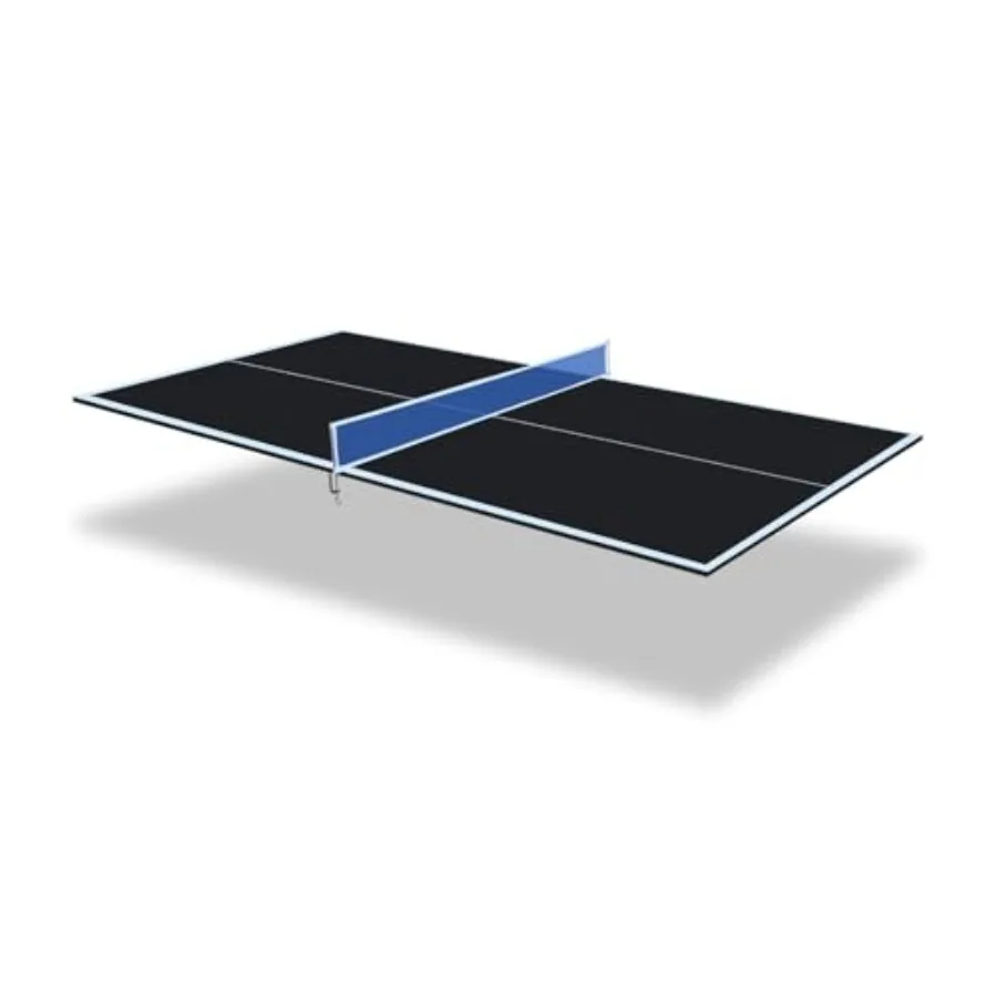 

71" Foldable Table Tennis Conversion Top with Net - 12mm MDF Ping Pong Table Top with Pre-Assembled Design - Portable Indoor Ga