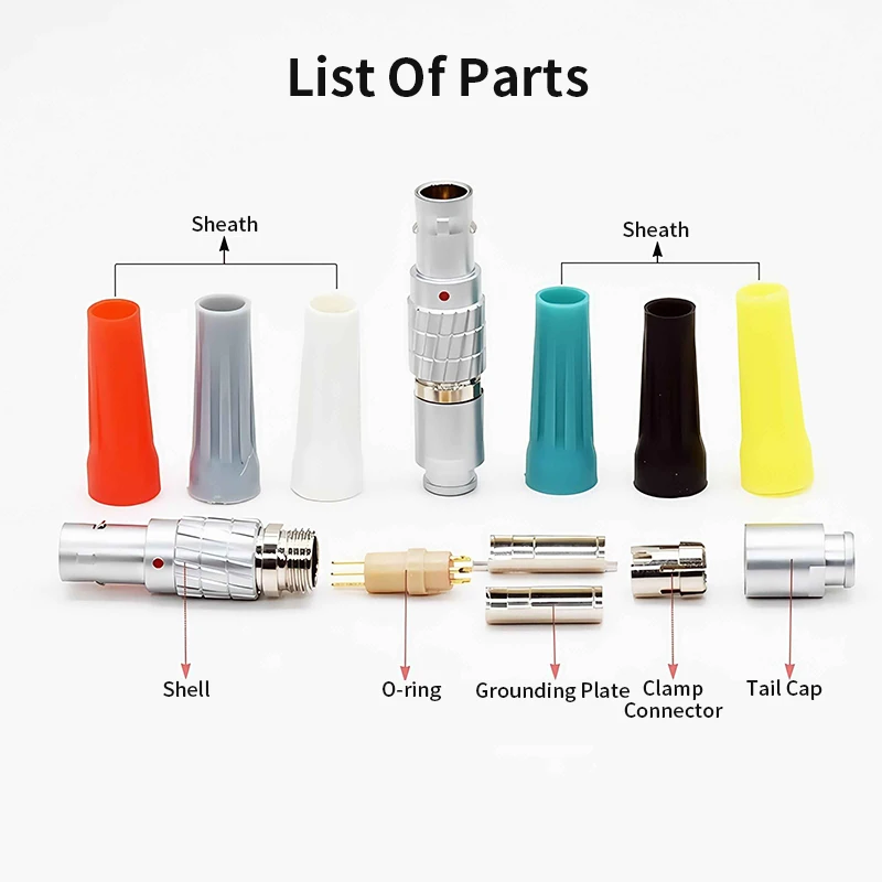 Compatible with LEMO Remo FGG 00B 0B 1B 2B 3B Connector Aviation Plug with Wire FGG Plug Power Signal Line FGG Connector Cable