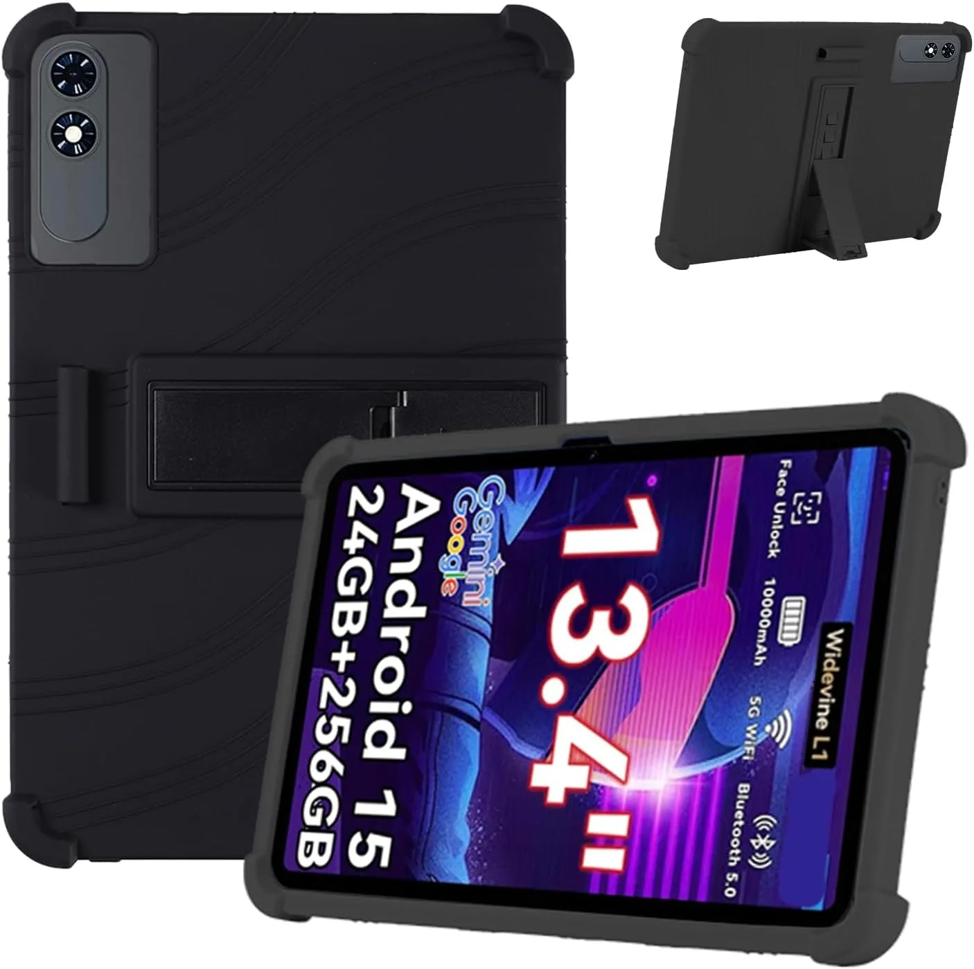 Soft Shockproof Protective Funda for BMAX MaxPad I14 13.4" Tablet Case Pencil Holder Silicone Cover with Foldable Kickstand