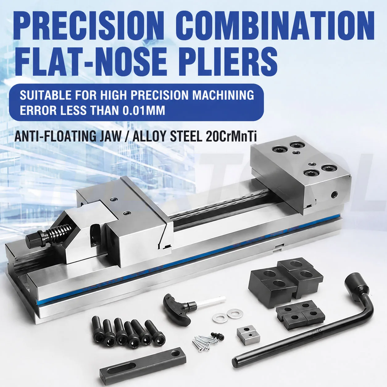 GT100x100 & GT125x150 Machine Vise 4/ 5inch Precision Desktop Vise For CNC Machining Center Lathe and Milling Machine
