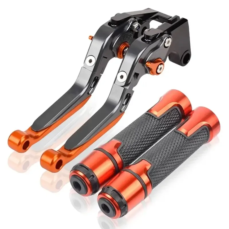 KTM 690 エンデューロ 2007-2010 690 エンデューロ R 2009-2013 950 スーパーエンデューロ/R 2006-2009 調整可能なブレーキクラッチレバーハンドバーグリップ
