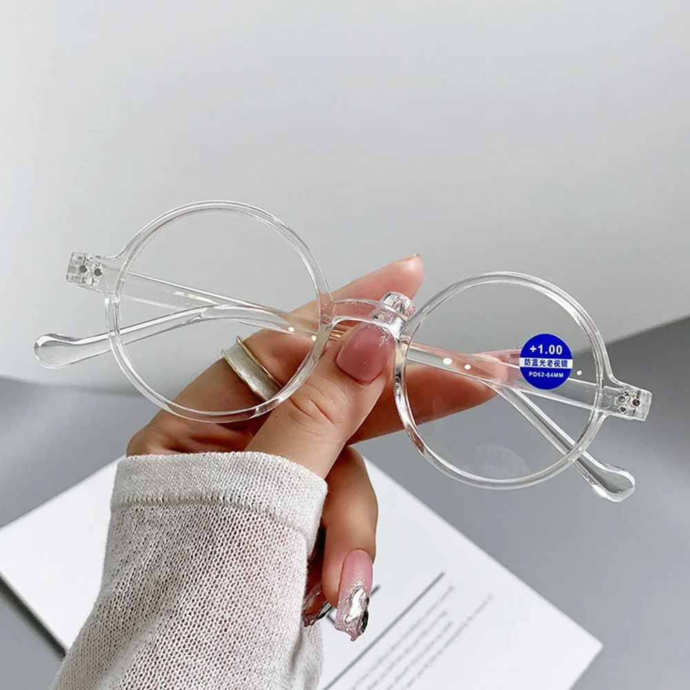 

Portable Blue Ray Blocking Anti-Blue Light Glasses Eye Protection PC Computer Goggles Ultralight Y2K Round Eyeglasses Office