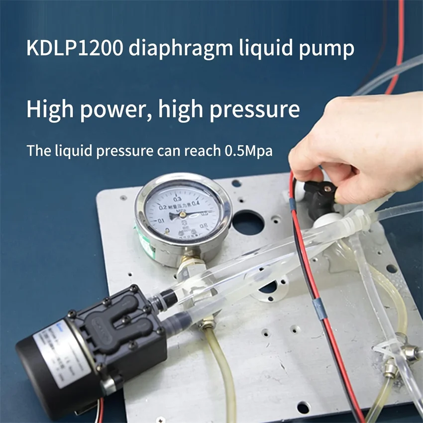 1.8L/min KDLP1200 Micro Diaphragm Liquid Pump 12V 24V Brushless Motor Self-priming Pump Liquid Pressure 0.3Mpa For Inkjet