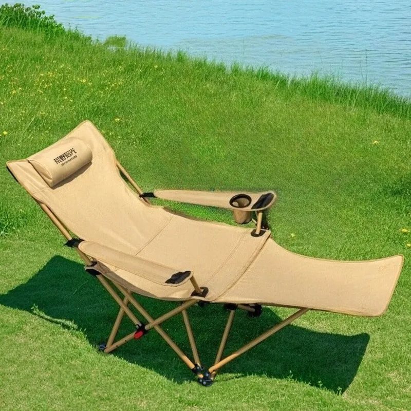 

Footrest Reclining Folding Chair Lightweight Outside Sun Lounger Patio Folding Chair Moon Fishing Sillas Plegables Furniture