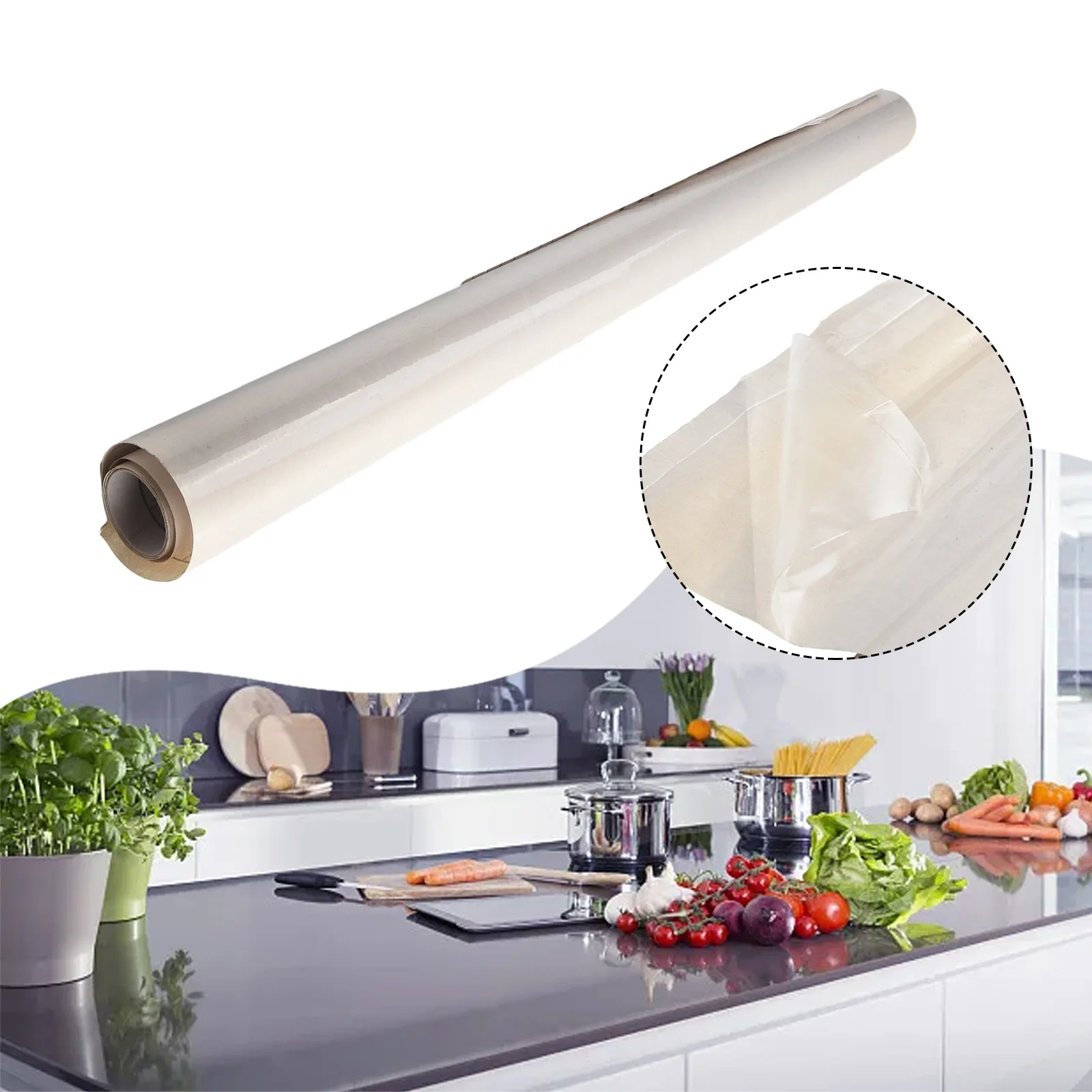 Transparent Kitchen Wall Sticker Oilproof and Heat Resistant for Stove Tile Wall and Cabinet Surfaces Using PET Material