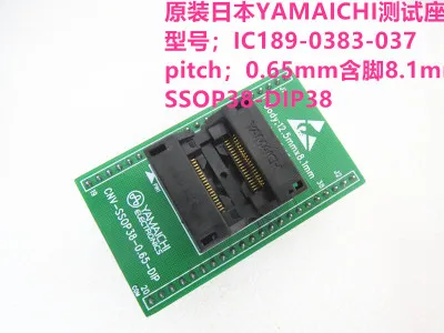 

SSOP38/DIP IC189-0382-037 Pitch 0.65mm peduncular 8.1mm IC Test seat test bench test socket programming seat