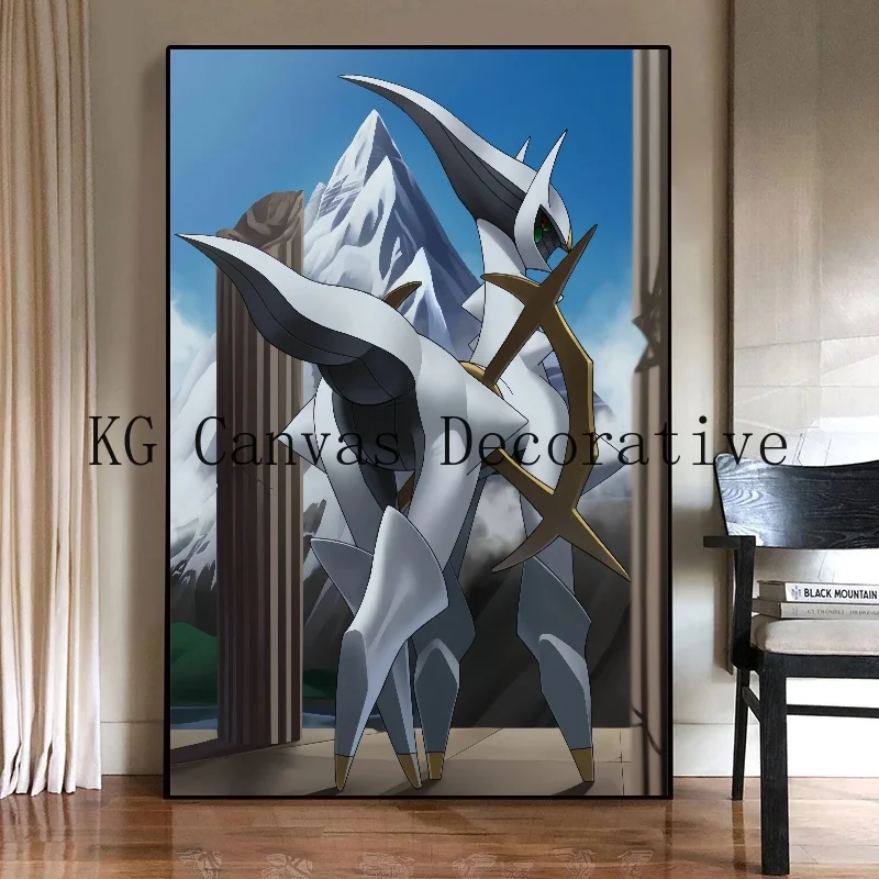 Pokemon Japanese Anime Canvas Painting Peripheral Arceus Pikachu Charizard Modern Room Decorate Picture Wall Art Poster Decor