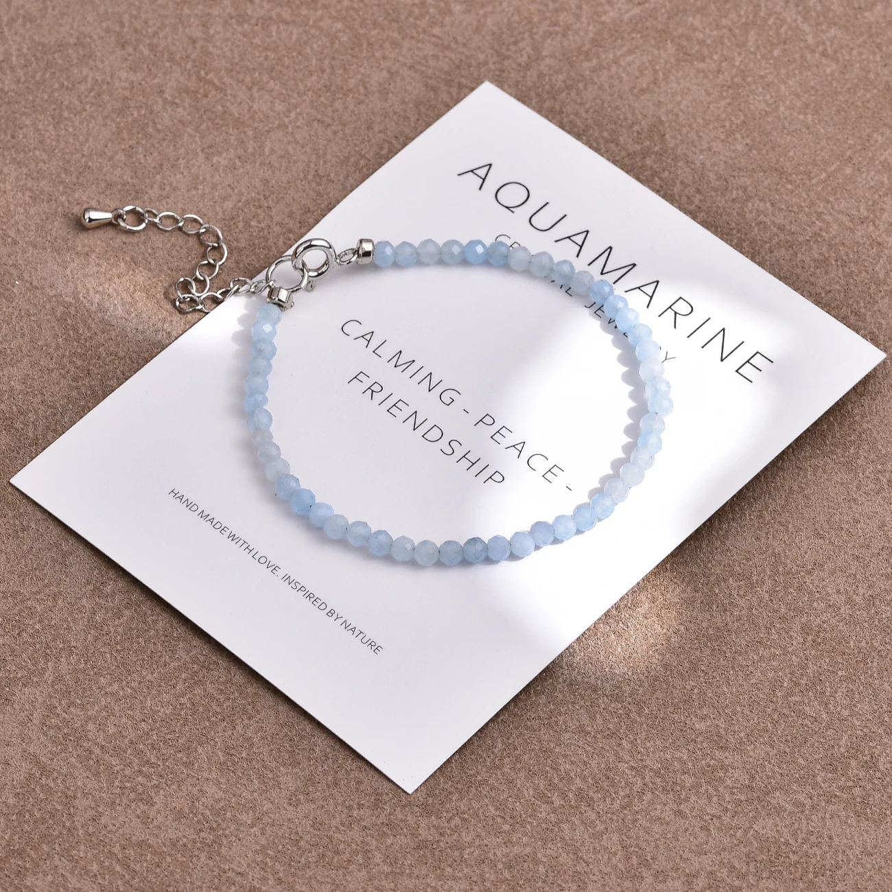 سبتمبر جوهرة الميلاد الزبرجد سوار للنساء 3 مللي متر الأوجه الخرز مجوهرات الحجر الطبيعي شفاء كريستال هدية عيد الميلاد