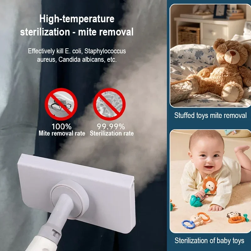 Ручной пароочиститель мощностью 1200 Вт, высокая температура под давлением с насадками-щетками для автомобиля, кухни, духовки, стиральной машины для чистки мебели