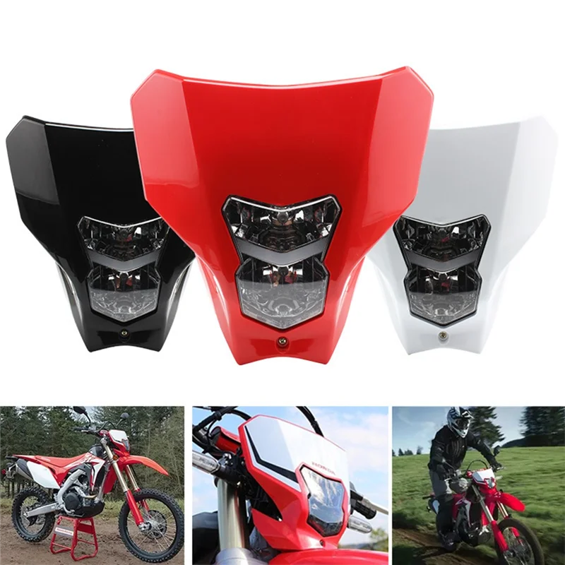 

For Honda CRF450L CRF450XR CRF 450L 450XR 450 L XR Headlight Cover Ghost Face Mask Off-Road Halogen Motorcycle Black