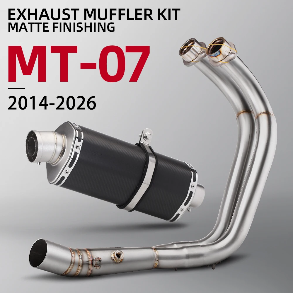 

Motorcycle Exhaust Full System Manifold Headers Line Pipe Connect Muffler With DB Killer For Yamaha R7 MT07 FZ07 XSR700 2014-26
