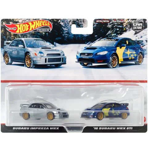 Hot Wheels '16 Subaru Wrx Sti-serien Premium Real Riders 1:64 Skala 1:64 Bilar Gjuten Modellfordon Leksaker 8 best sales Hot Wheels Subaru WRX STI - №1