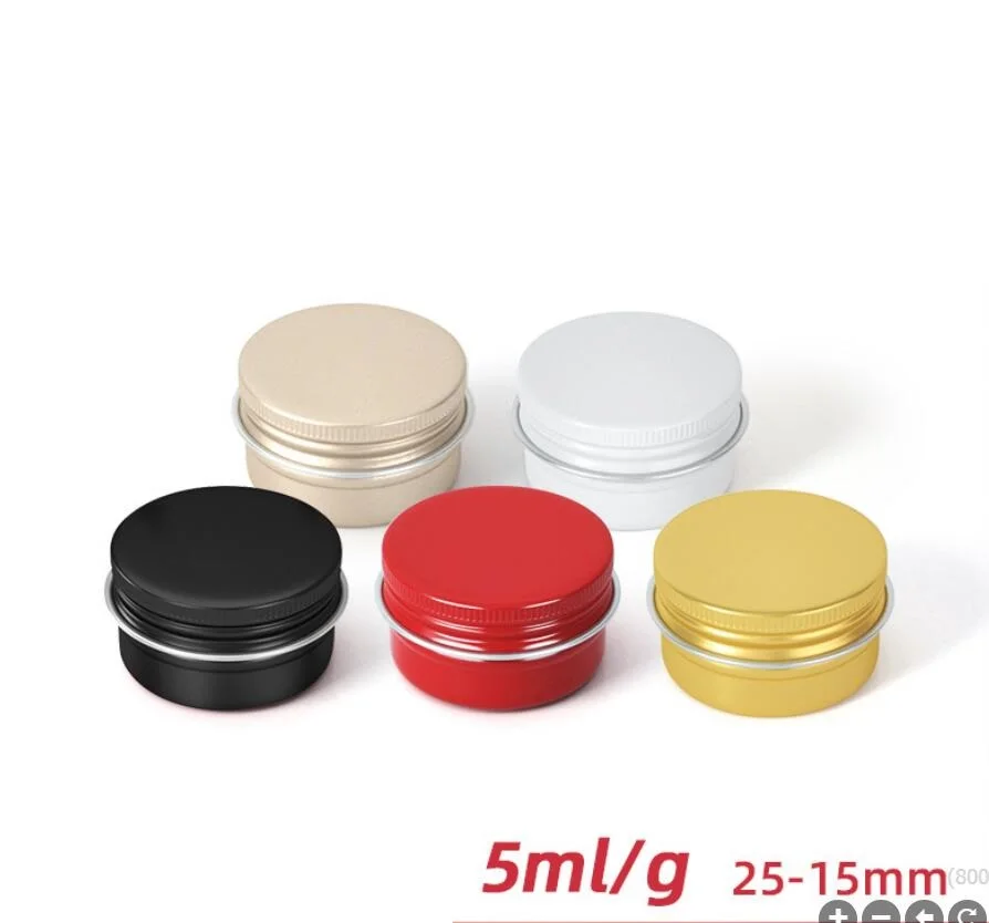 

5g aluminum jar pot tin container for eye shadow lip balm cream gel powder case moisturizer cosmetic packing