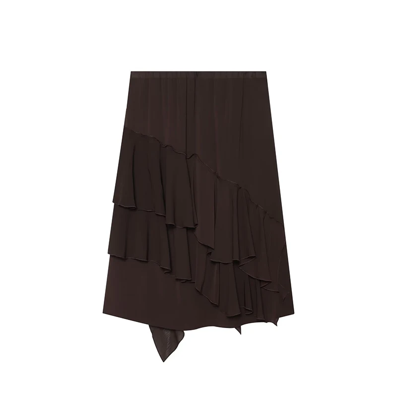 Women's Skirt Summer 2026 New Cascade Elegant Youth High Waist Skirts Street Chic Travel Holiday Slim Skirts Women's
