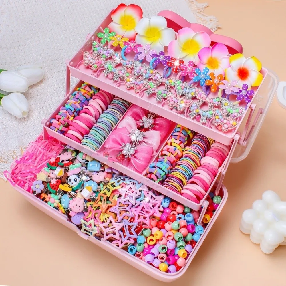 Flower High Elastic Hair Accessories Set No Hurt Hair Colorf