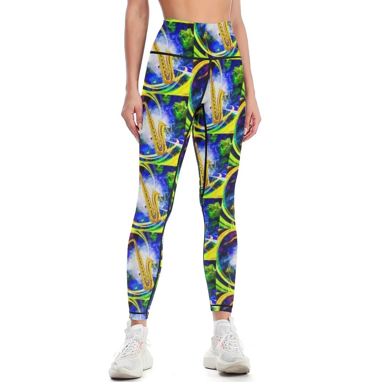 

SAXOPHONE Leggings gym top jogging pants Womens Leggings