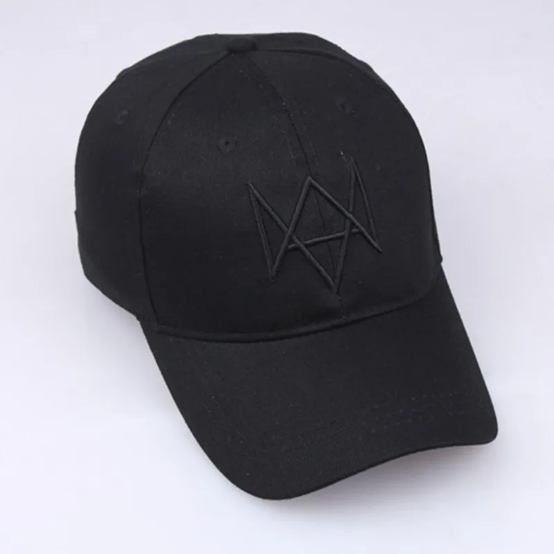 Adult Black White Baseball Caps Watch Dogs Embroidery Cap Cosplay Hip Hop Caps Casual Unisex Snapback Golf Trucker Hat Party