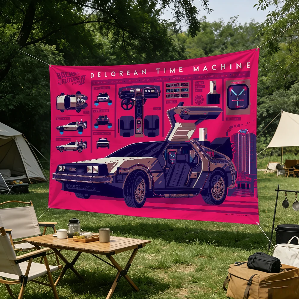 Back To The F-Future flag Tapestries Outdoor Parties Bedrooms Living Rooms Dorm Rooms Wall Decor Banners Gifts