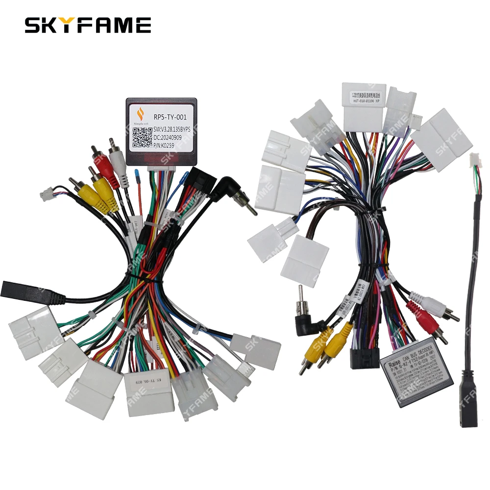 RAISE Car Wiring Harness Adapter Canbus Box Android Radio Power Cable For Toyota Fully Compatible Prius 50 Harrier 4runner