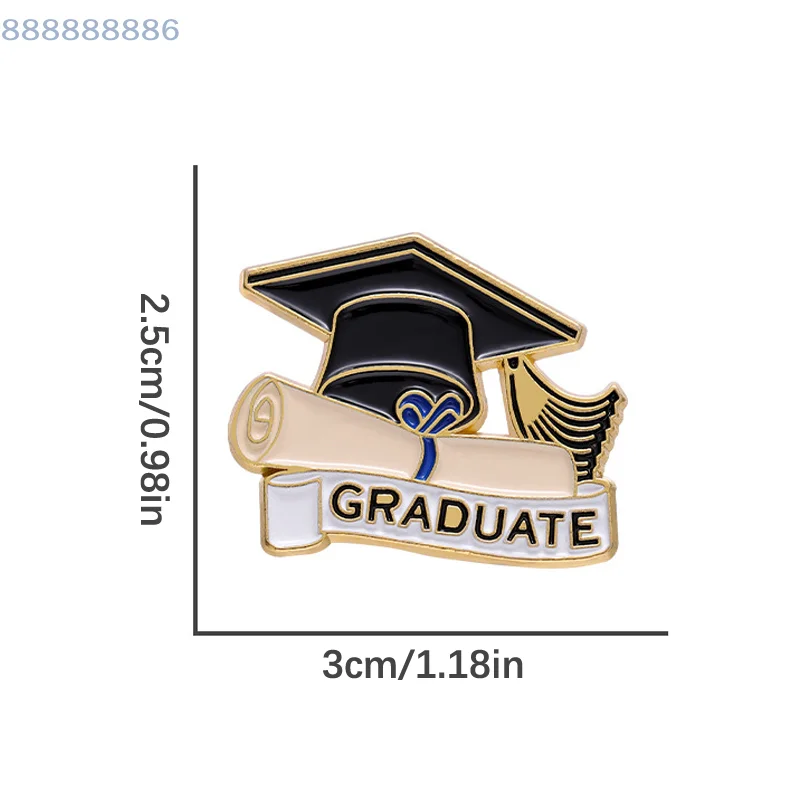 Graduation Enamel Brooch Bachelor Hat Style Pin Graduation Gift For Graduates Lapel Bag Badges Best Wishes Jewelry For Friends view 4