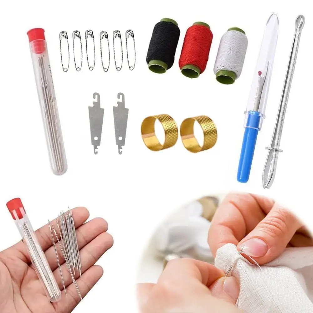 Multi-Purpose Sewing Tool Set with Top Needle Easy Sewing Needle and Thread Kit Needle Thread Hand Repair Tools for Quilt Sewing