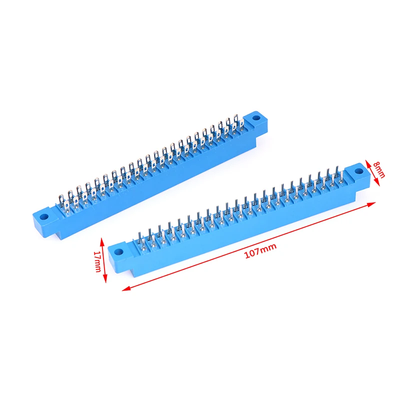 1pc PCB Card Edge Connector Dual 2 X 22 PIN 44 Pin 3.96mm Gold Slot Solder Socket