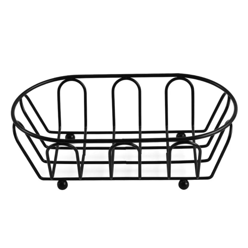 

Fashion Stainless Steel Storage Basket Minimalist Photo Props Desktop Organizer Multi-Purpose Hollow Design Snack Basket