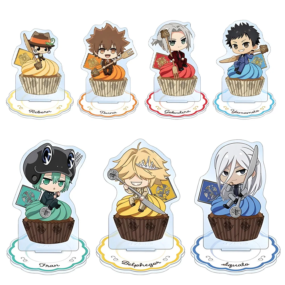 TV Animation Katekyo Hitman Reborn! Tsuna Gokudera Yamamoto Hibari Mukuro XANXUS Squalo Belphegor chibi Acrylic stand keychain