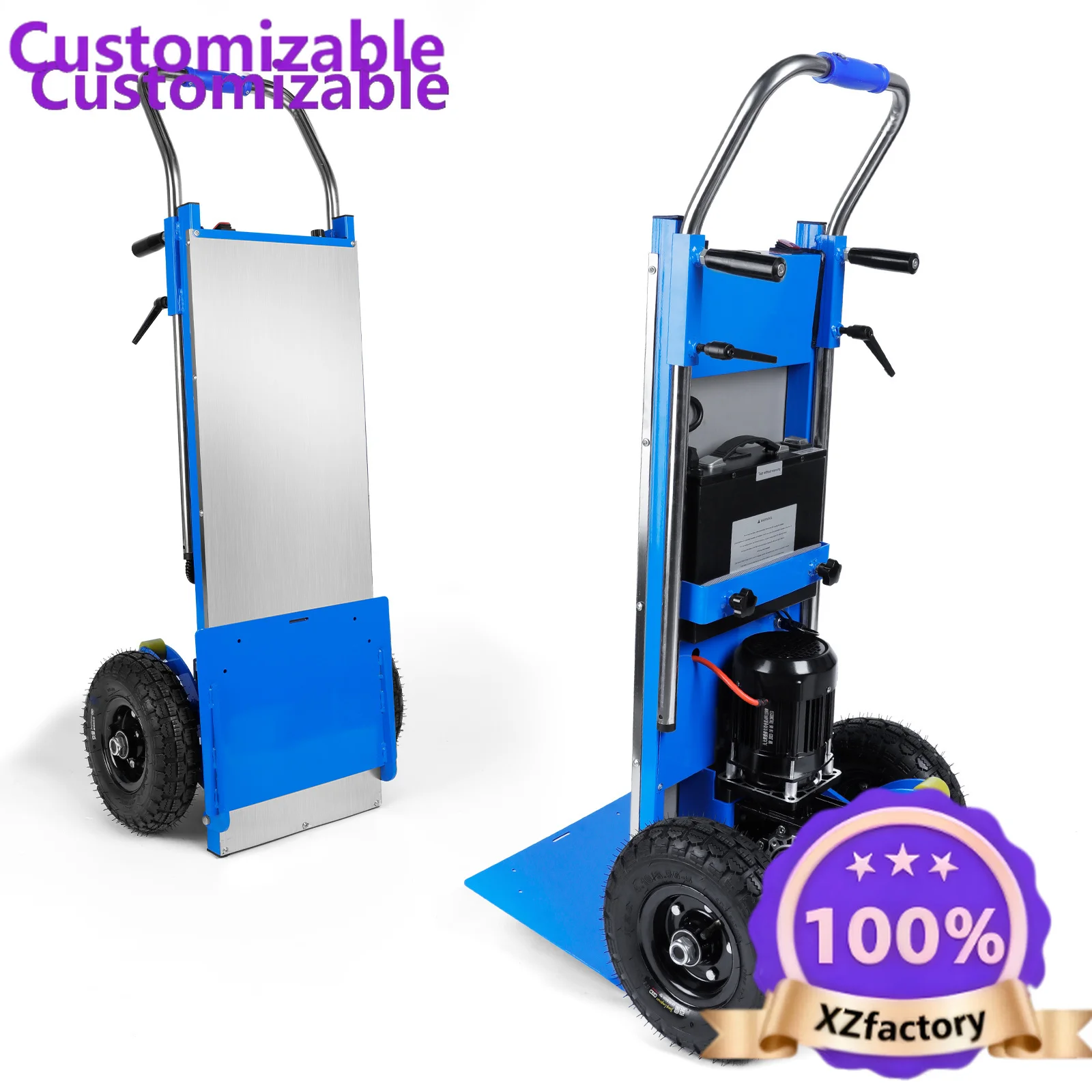 Factory Direct 2026 Top RatedElectric Stair Climbing Dolly, 1200W Powered Stair Climbing Hand Trucks, 880lbs Capacity Folding El