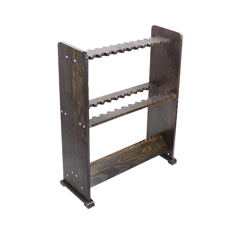 

24-Hole Premium Wood Cue Rack Holder Stand for Snooker & Billiards Convenient & Durable Pool Accessory