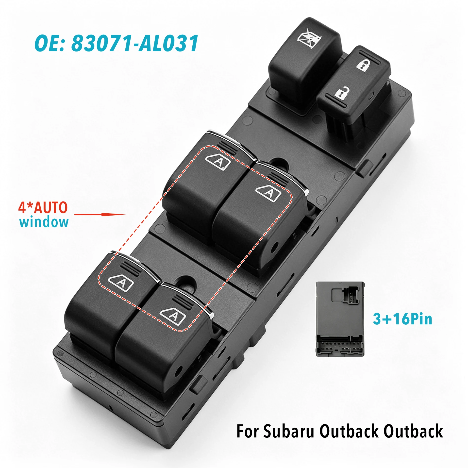

83071-AL031 83071-AL030 For Subaru Outback 2015-2020 Front Left Electric Master Power Window Switch Glass Lifter Control Button