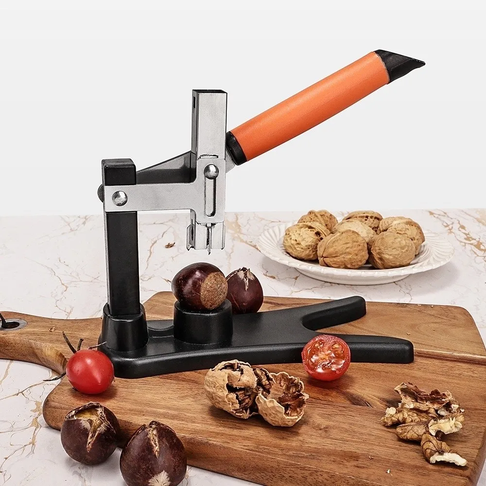 

Stainless Steel Chestnut Opener Non-Slip Handle Easy Grip Nut Cracker Labor-saving Chestnut Clip Food Preparation