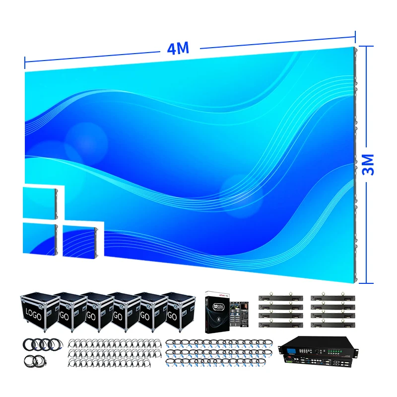 LED Video Wall Complete System Support Truss Background Event Concert Dj Stage LED Screen P3.91 P2.9 P2.6 Indoor LED Display