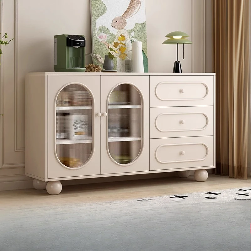 

Nordic Cream Style Stylish Sturdy Durable Sideboard Storage Integrated Storage Cabinet Strak En Eenvoudig Dining Room Furniture