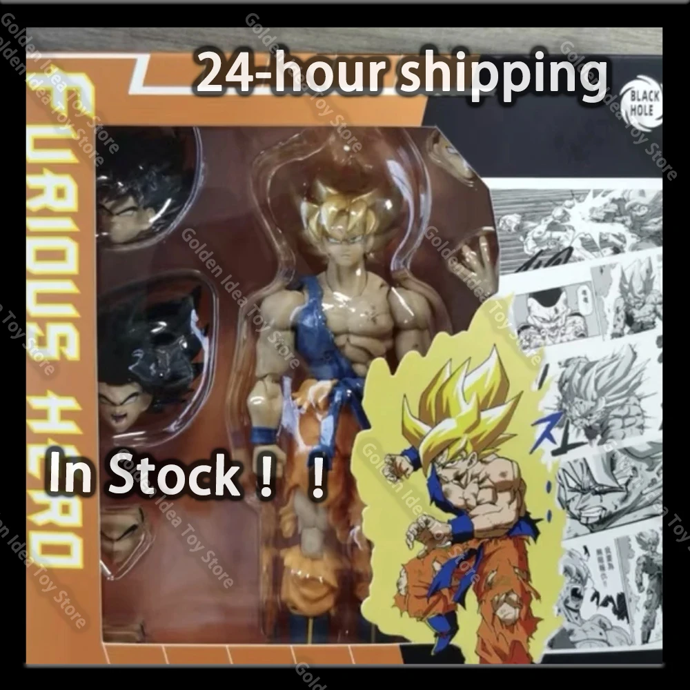 

В наличии Black Hole Toys Dragon Ball Z SHF SSJ Battle Damaged Super Saiyan Furious Hero Son Goku Фигурка Модель Игрушки Подарок