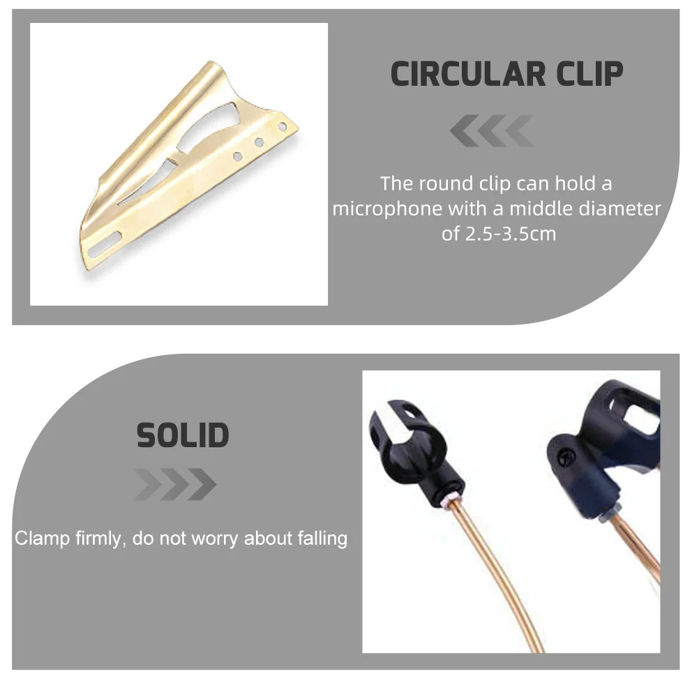 1Set ABS Sax Mic حامل ميكروفون كليب قابل للتعديل دعم قوس للأداء استخدام ميكروفون كليب ABS Mic حامل