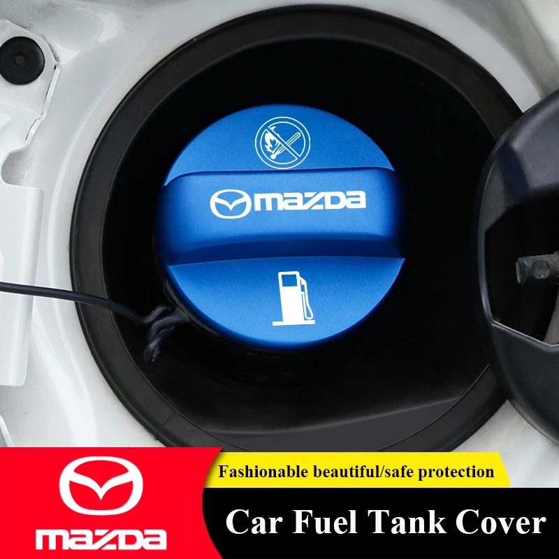 Car Emblem Fuel Tank Cap Gasoline Protective Cover For Mazda 2 3 6 5 Atenza CX30 CX90 CX60 CX50 MX30 CX3 CX5 MX5 CX7 Axela CX9 R